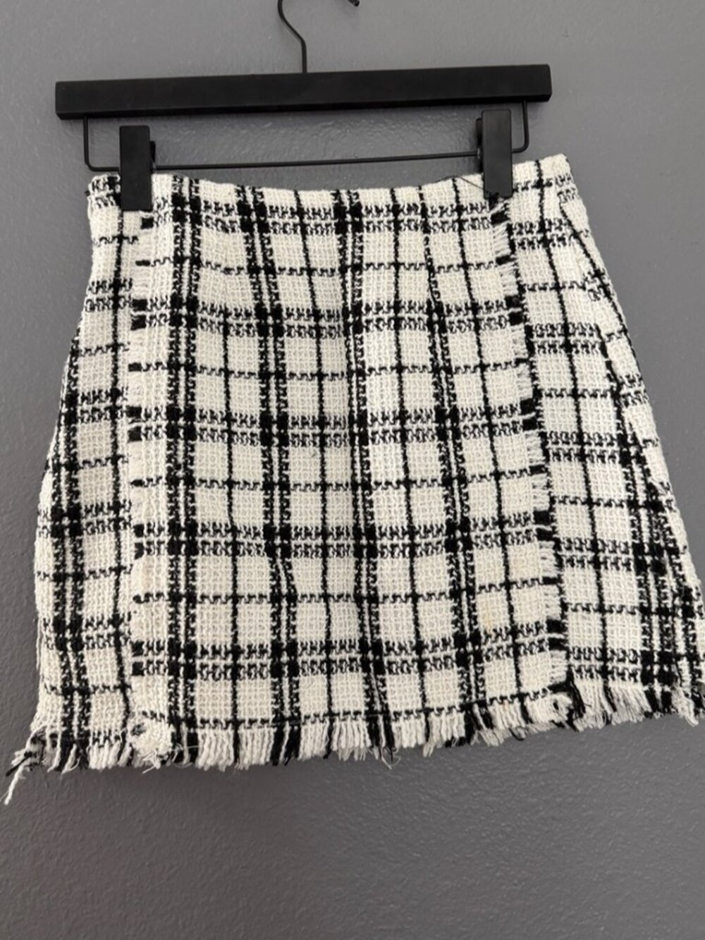 Black White Mini Skirt